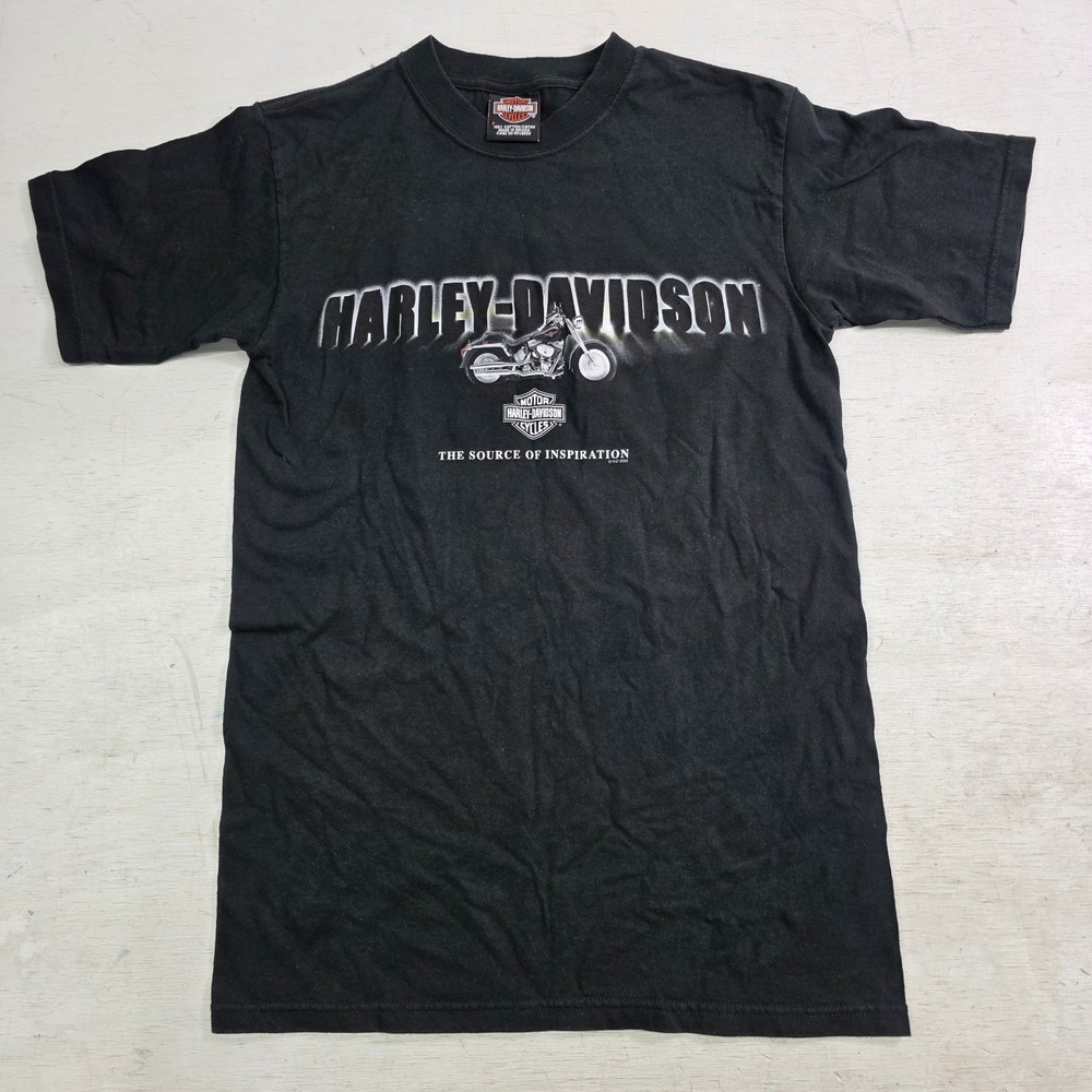 Harley Davidson Motorcycles Y2K Mobile Bay Alabama Vtg 2003 T-Shirt Mens S EUC